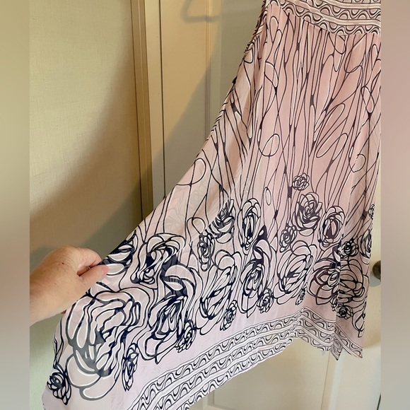 NWT Robbie Bee Sleeveless Dress Blush, Navy & White size 8 - Picture 6 of 10